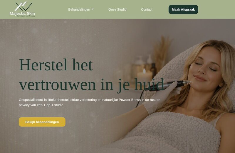 Majestic Skin — website gemaakt door NSM-Websites